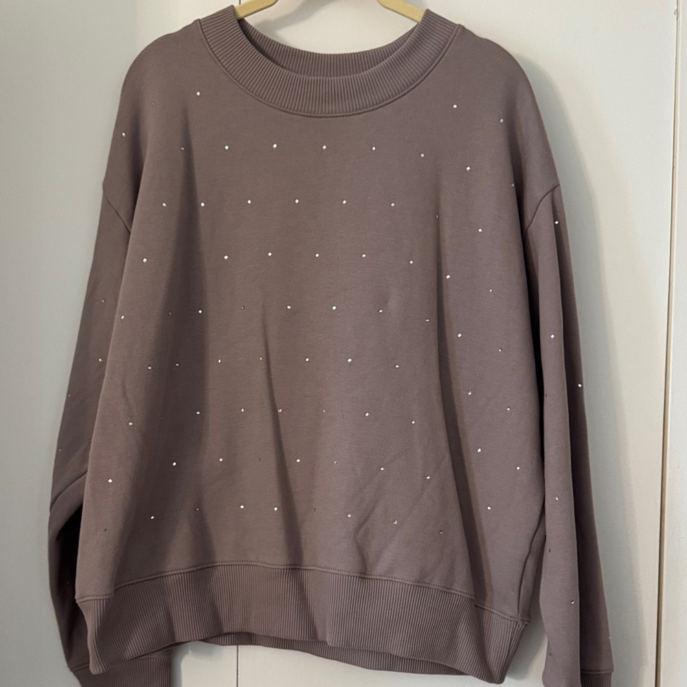 A New Day Gray Ribbed Knit Top